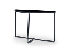 Gillmore Space Finn Collection Demi Lune Console Table with Matt Black Frame