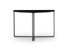 Gillmore Space Finn Collection Demi Lune Console Table with Matt Black Frame