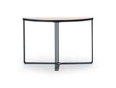 Gillmore Space Finn Collection Demi Lune Console Table with Matt Black Frame