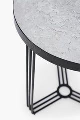 Gillmore Space Finn Collection Circular Side Table with Matt Black Frame