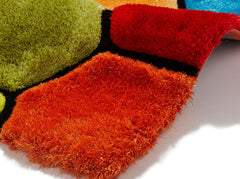 Think Rugs Hand Tufted Shaggy Collection - Noble House NH 30782 Multi