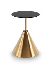 Gillmore Space Iona Collection Round Side Table with Brass Base