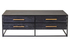 Judd Black Finish 8 Drawer Coffee Table