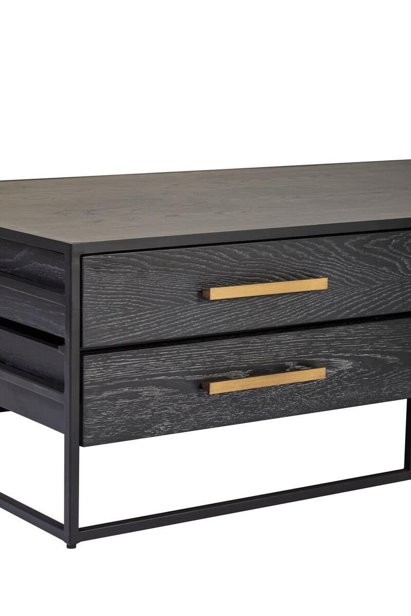 Judd Black Finish 8 Drawer Coffee Table