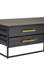 Judd Black Finish 8 Drawer Coffee Table