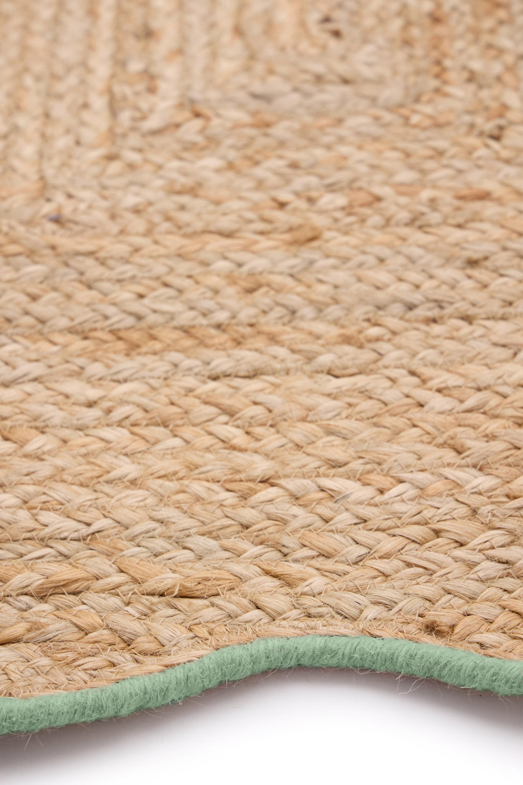 Living Room Rug Jute Edge Green by Origins