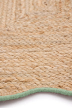Living Room Rug Jute Edge Green by Origins