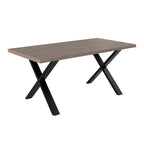 Pershore Wooden table with black metal legs on a white background