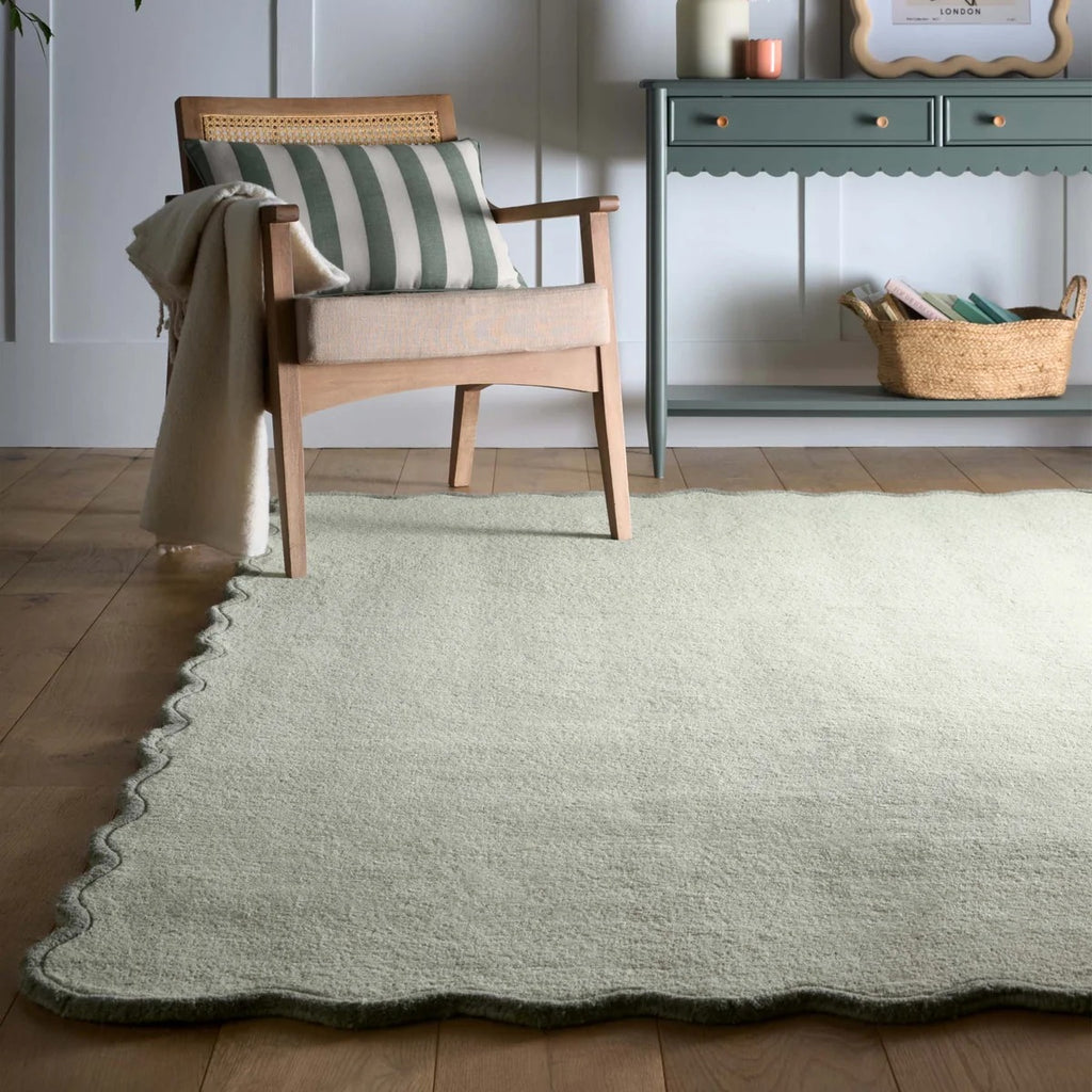 Origin Scalloped Elsie Rug Sage Seagrass