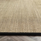 Origins Sisal Rug - Light Beige with Black Border