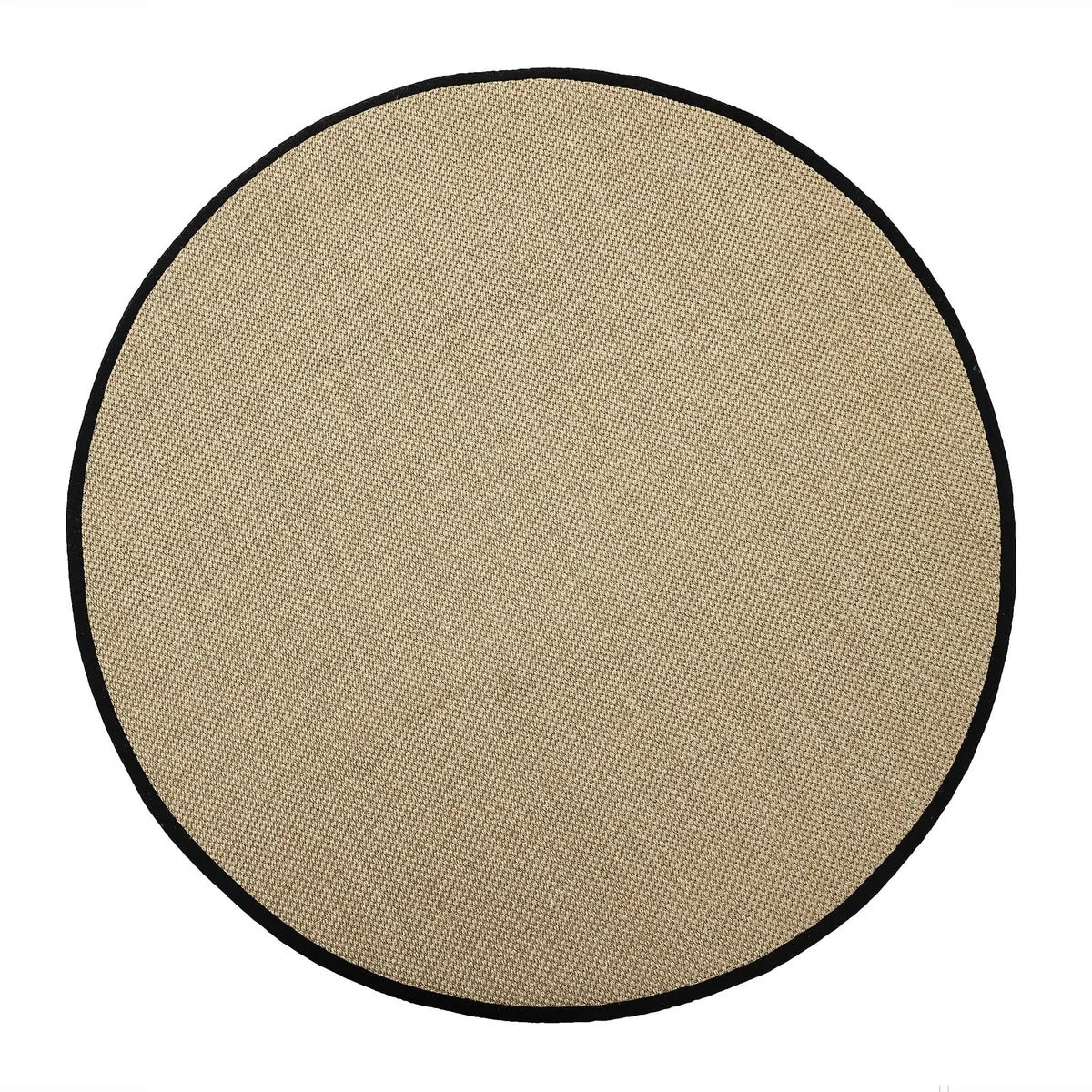 Origins Sisal Rug - Light Beige with Black Border