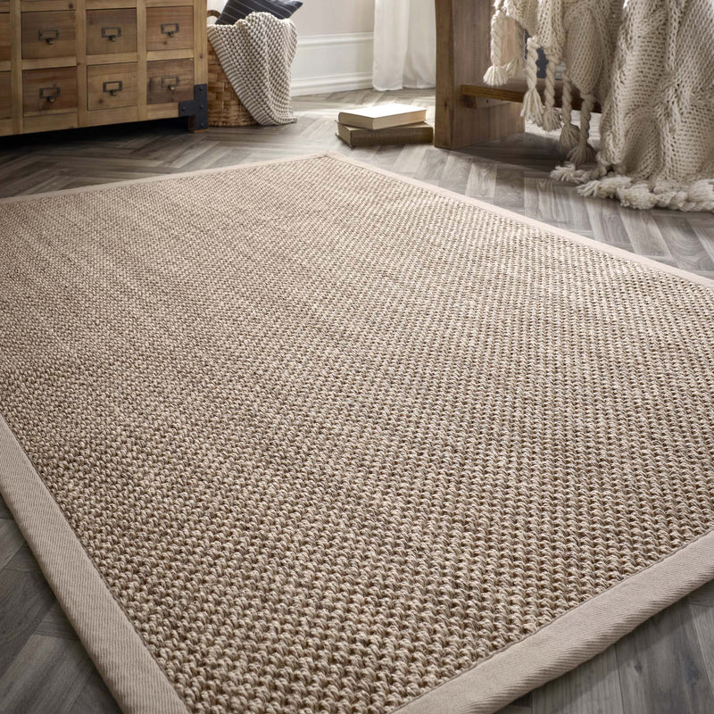 Origins Sisal Rug | Light Beige with Sand Border