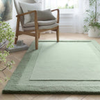 Origins Stacked Border Soft Green Rug
