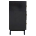 Fusion Black and Mother of Pearl Chest of 3 Drawers side view