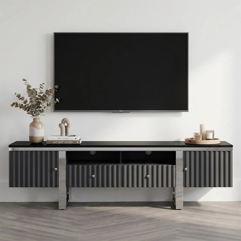 Genoa Grey Gloss Finish TV Unit