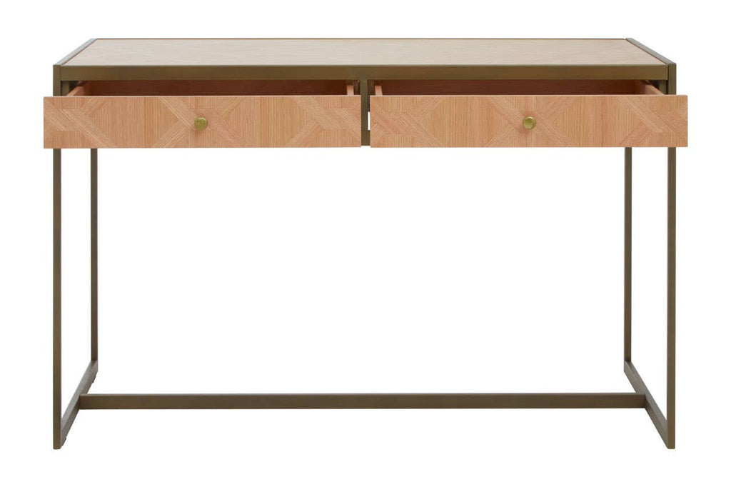 Grenoble Desk with 2 drawers in oak veneer