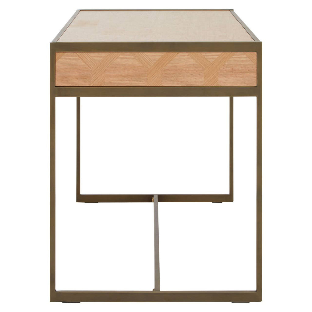 Grenoble Desk with 2 drawers in oak veneer