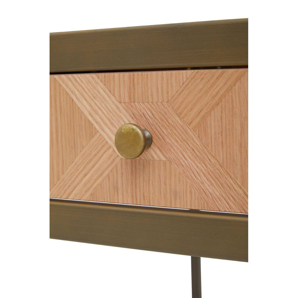 Grenoble Desk with 2 drawers in oak veneer