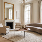 marble coffee table in modern town house
