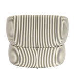Parsac Olive Green and White Stripe Swivel Lounge Chair
