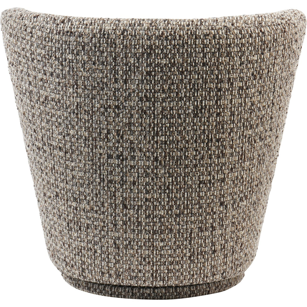 Textured brown swivel chair on a white background