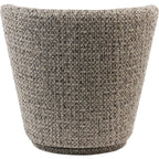 Textured brown swivel chair on a white background