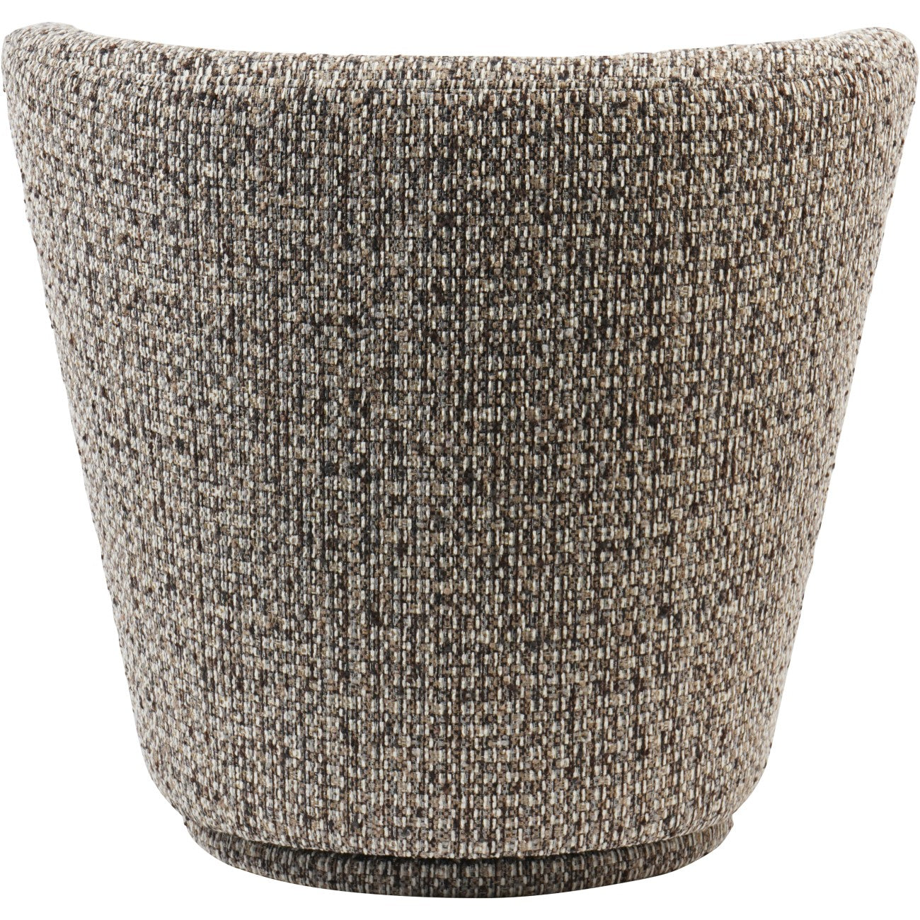 Textured brown swivel chair on a white background