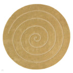 Think Rugs Hand Tufted Wool Collection - Spiral Gold