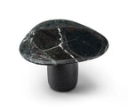 Basilca Side Table - Matte Black Marble
