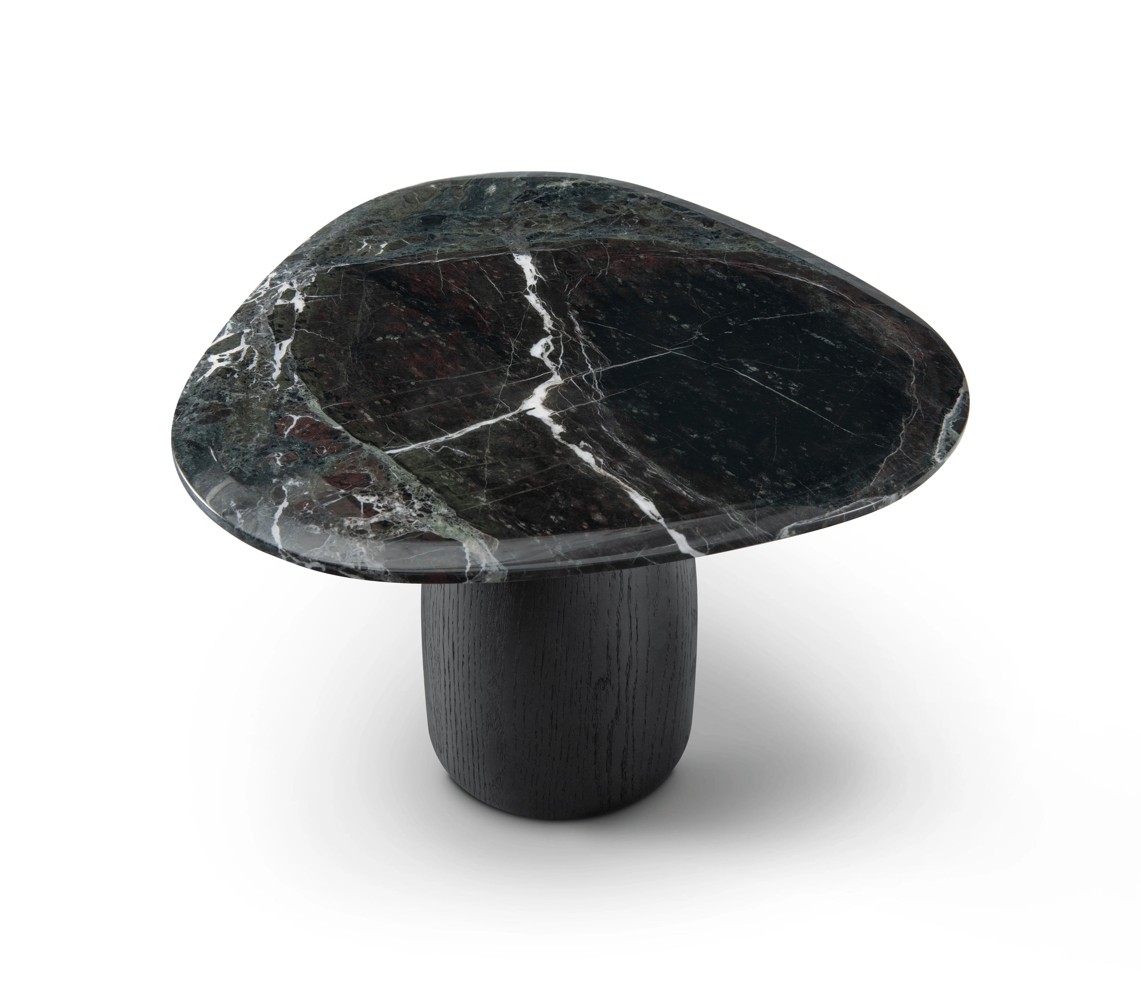 Basilca Side Table - Matte Black Marble