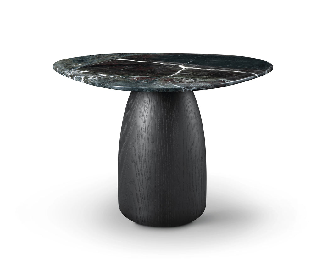 Basilca Side Table - Matte Black Marble