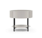Avola Bedside Table - Matte Beige