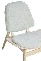 Vinsi  Fabric and Washed Elm Wood Chair