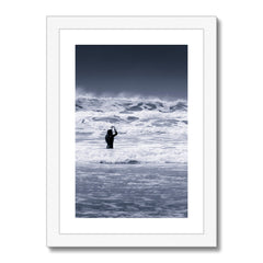 The Wave and the Girl   -  Framed & Mounted Print