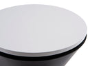 Gillmore Space Iona Collection Hourglass Side Table with Black Matt Powder Base