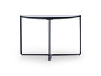 Gillmore Space Finn Collection Demi Lune Console Table with Matt Black Frame