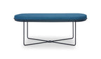 Gillmore Space Finn Collection Ottoman with Upholstered Top and Matt Black Frame