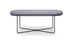 Gillmore Space Finn Collection Ottoman with Upholstered Top and Matt Black Frame