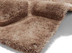 Think Rugs Hand Tufted Shaggy Collection - Noble House NH 30782 Beige