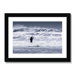 The Wave and the Girl   -  Framed & Mounted Print